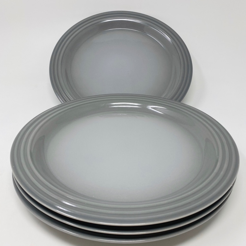 Le Creuset Mist Grey 10.5 Dinner Plates Set Of 4